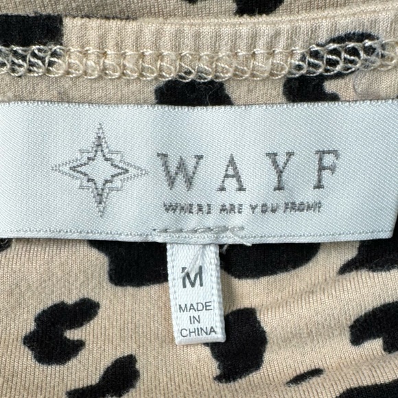 WAYF dress women medium halter bodycon backless animal print midi length brown - Picture 4 of 8